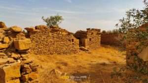 The ruins of Kuldhara-Village near to Jaisalmer off route to Sam Dune is barren groups of ruined houses. Now known as ghost village no one is allowed after sunset. 