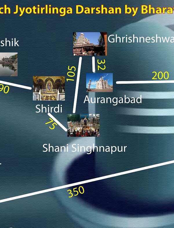 Panch Jyotirlinga Darshan Map